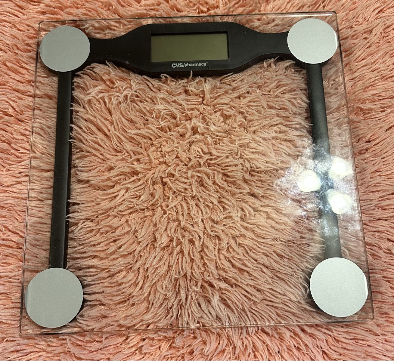 CVS/pharmacy Digital Bathroom Scale - Glass & Black, 0.0 lb Display