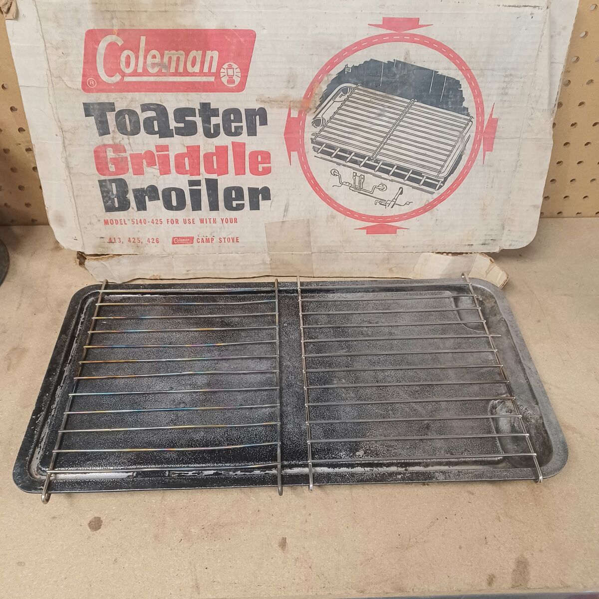Coleman toaster, griddle, broiler
