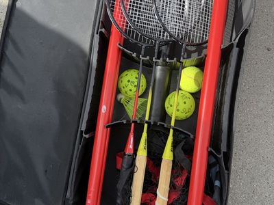 Zume Portable Badminton Pickleball Tennis Net System Complete Set
