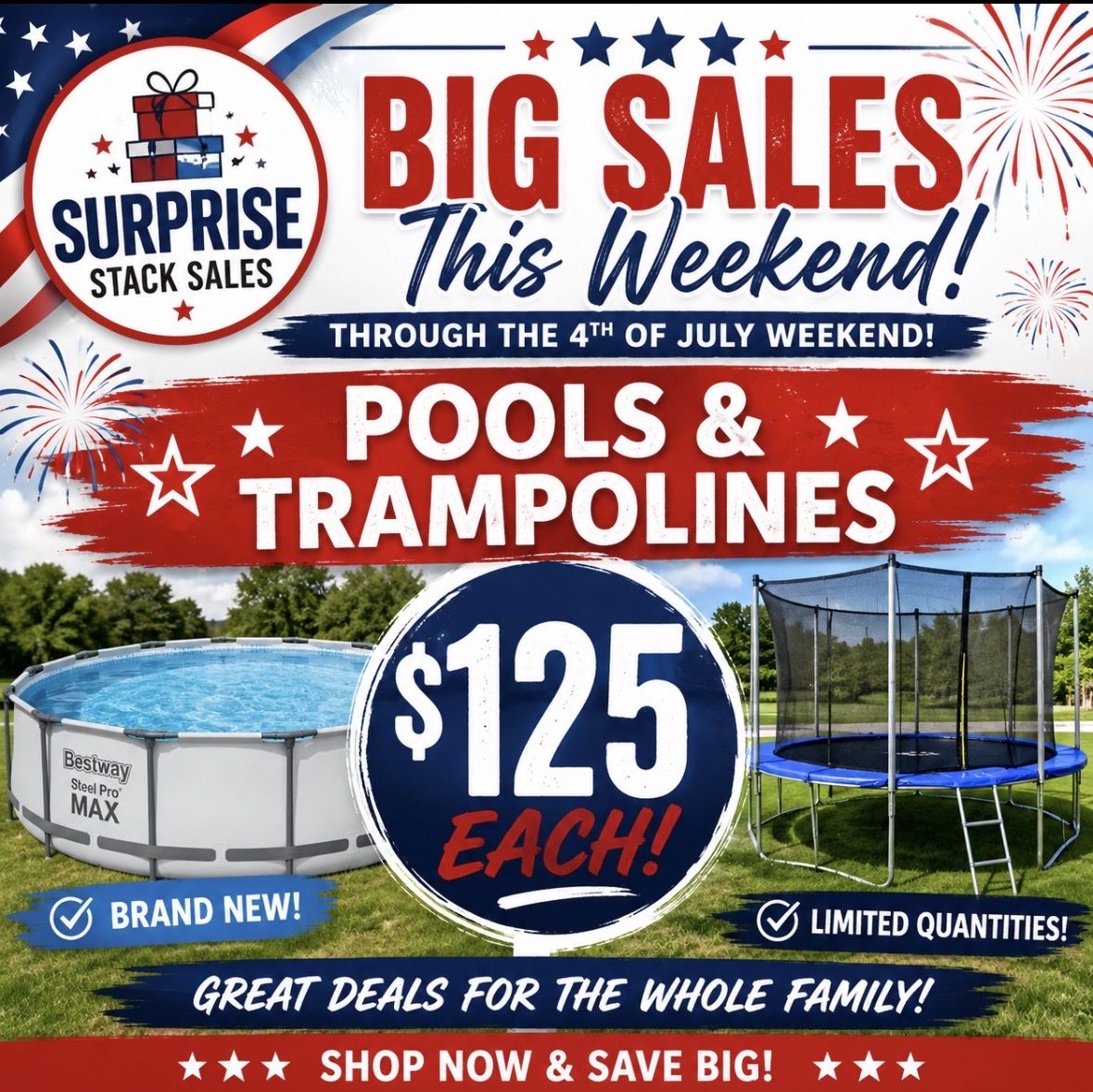 Bestway Above Ground Pool - 14 foot Trampolines