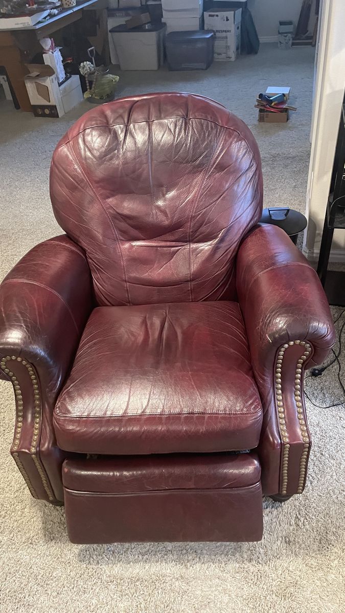Leather recliner