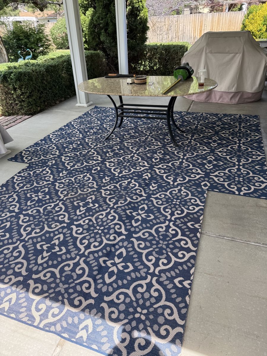 Two outdoor rugs 10’x8’ & 5’x7’