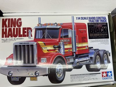 Tamiya 1/14 Scale RC King Hauler Tractor Truck Kit - Black Edition w/ Pre-Painted Body