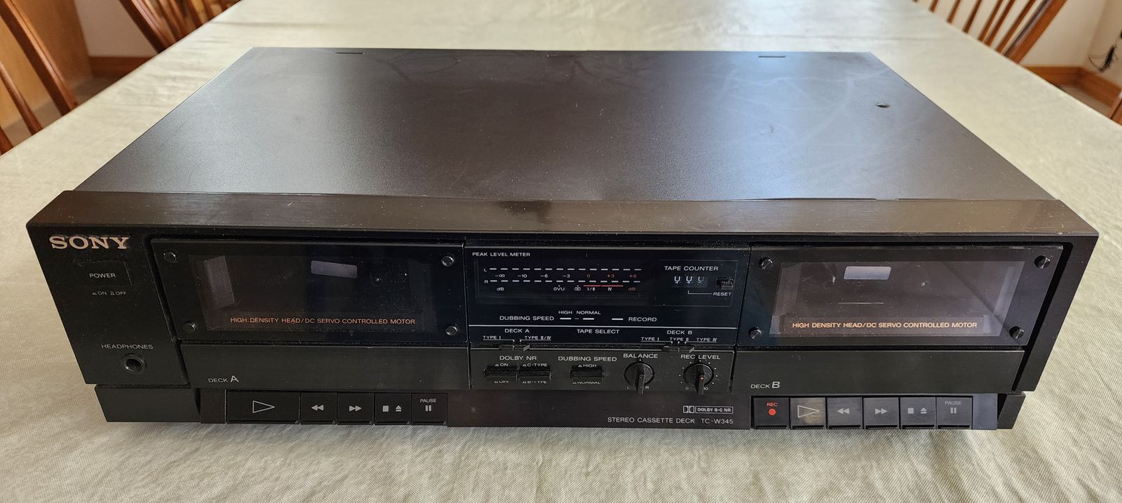 Sony TC-W345 Stereo Cassette Deck