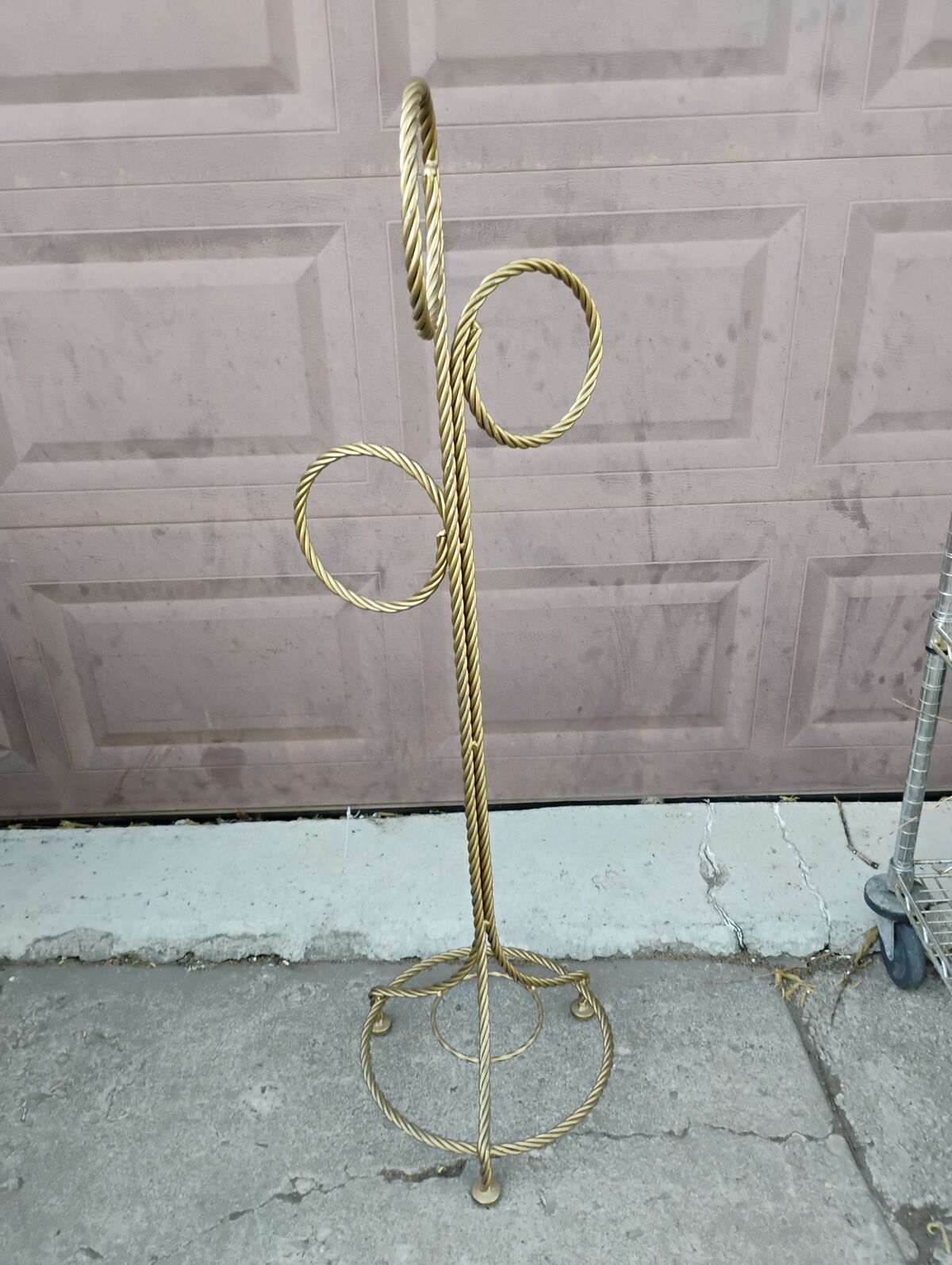 1970s Vintage 3 Ring Towel Holder, Hollywood Regency
