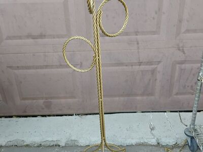 1970s Vintage 3 Ring Towel Holder, Hollywood Regency