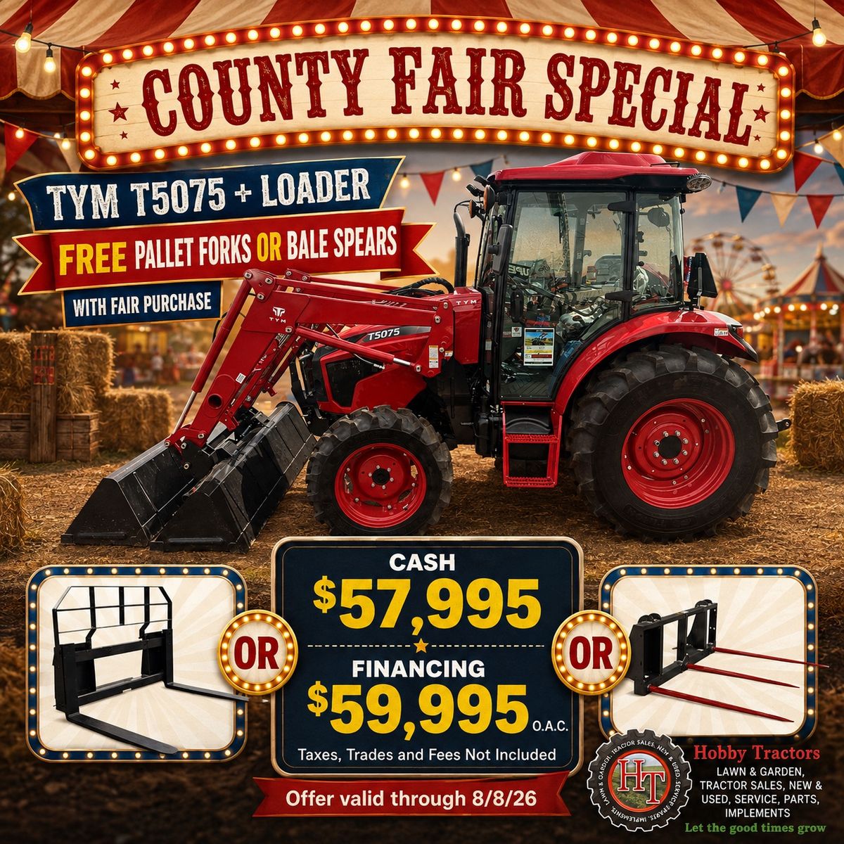 TYM T5075 Tractor County Fair Sale!