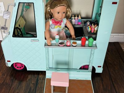 Our Generation Ice Cream Truck, doll & accessories
