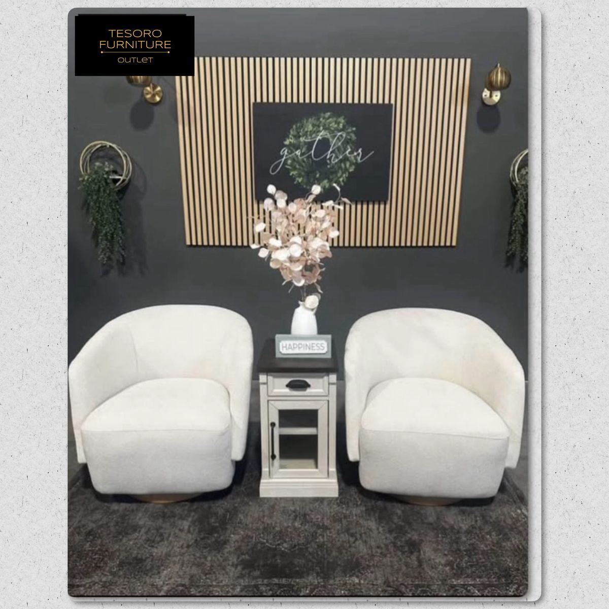 HENREDON BUCCLE BARREL CHAIR SET