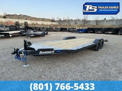 8.5x20 Diamond C GTF 235 Flatbed Car Hauler Trailer - 7K GVWR Wide Body w/ Drive Over Fenders