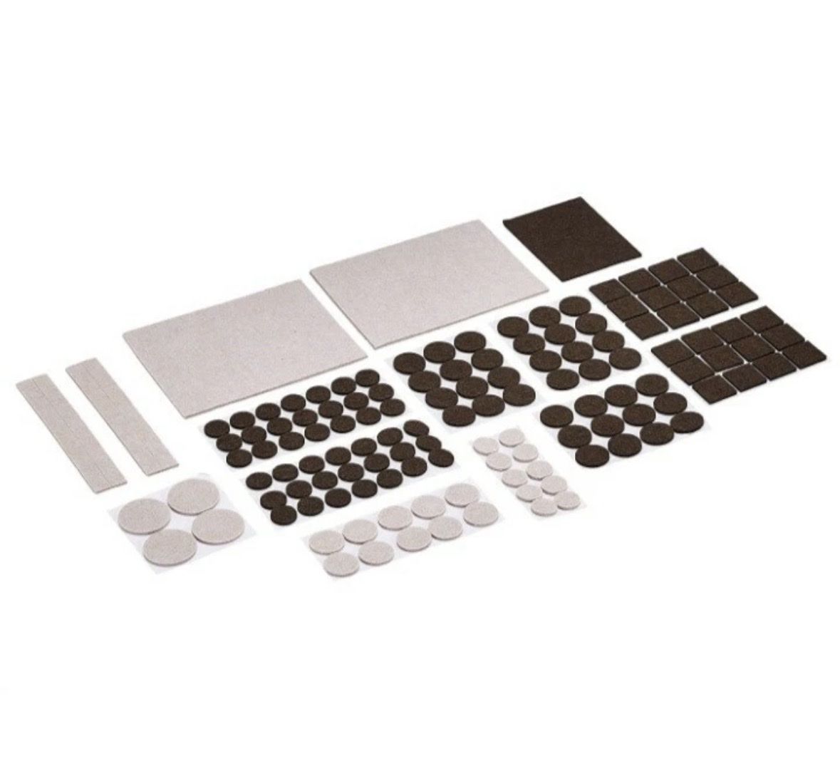 Amazon Basics Felt Furniture Pads, Beige and Brown, Self-adhesive 133 pieces NEW
