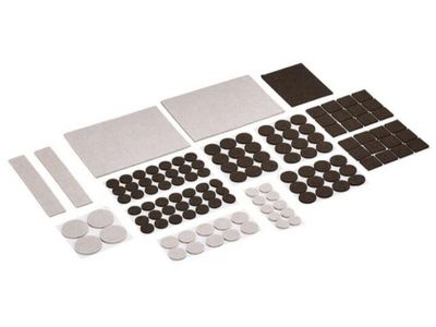 Amazon Basics Felt Furniture Pads, Beige and Brown, Self-adhesive 133 pieces NEW