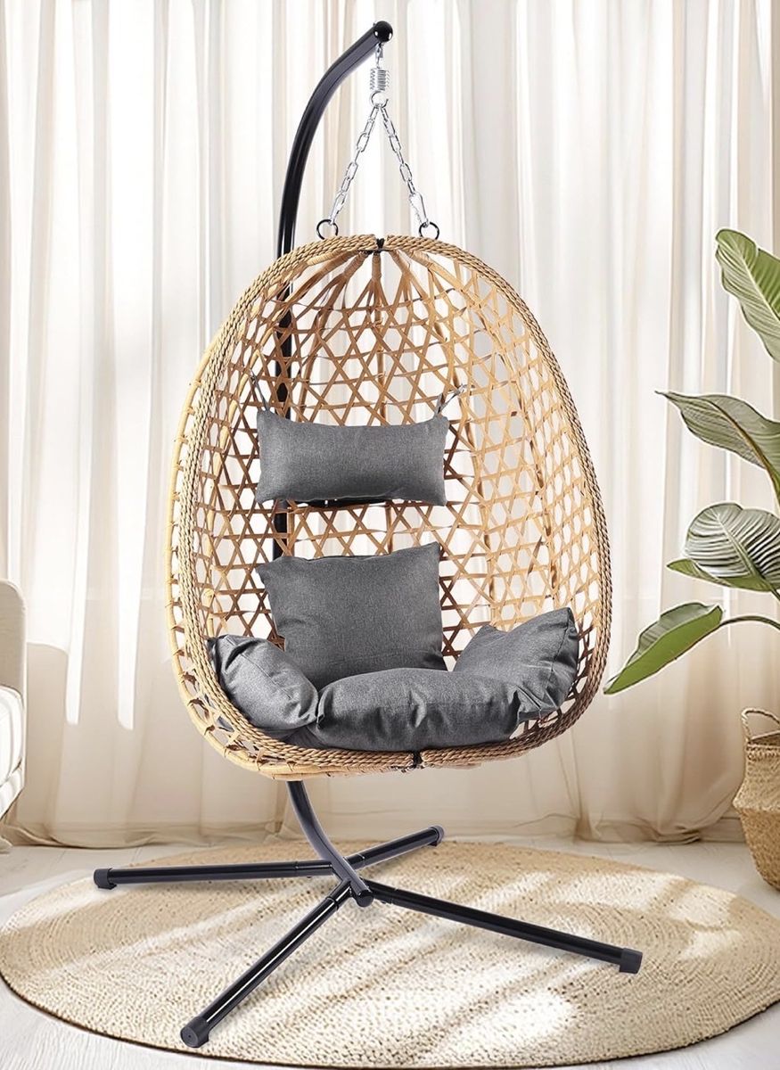 NEW LEX CRAFT Egg Chair with Stand, Patio