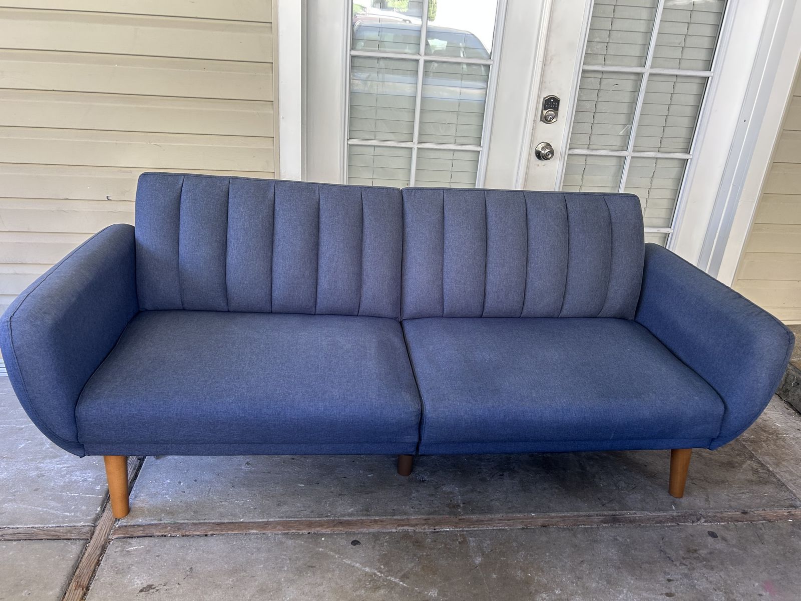 *Free Delivery* Dorel Home Furnishings Blue Futon Couch