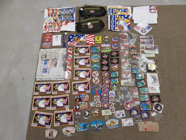 MASSIVE LOT OF BOY SCOUTS OF AMERICA 95TH ANNIVERSARY 2005 NATIONAL JAMBOREE ITEMS HELD IN CAROLINE, VA.