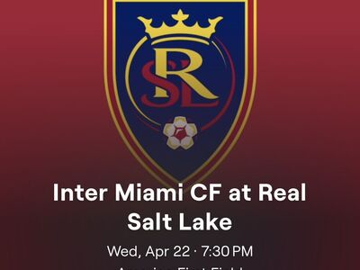 2 RSL vs Miami FC Tickets! Great Seats!