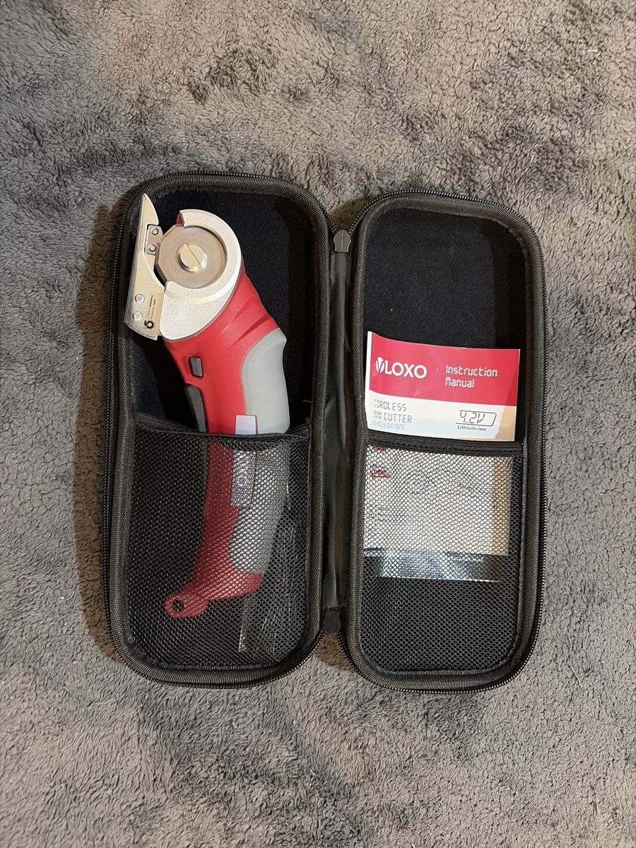 LOXO Cordless Rotary Cutter 4.2V Lithium-Ion Fabric Craft Shear with Case and Manual