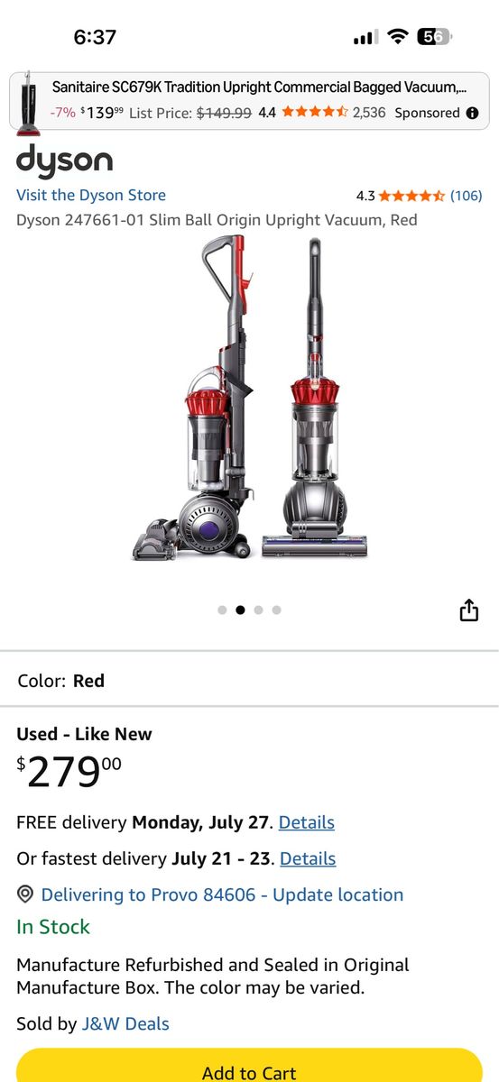 Dyson Ball Animal upright vacuum 