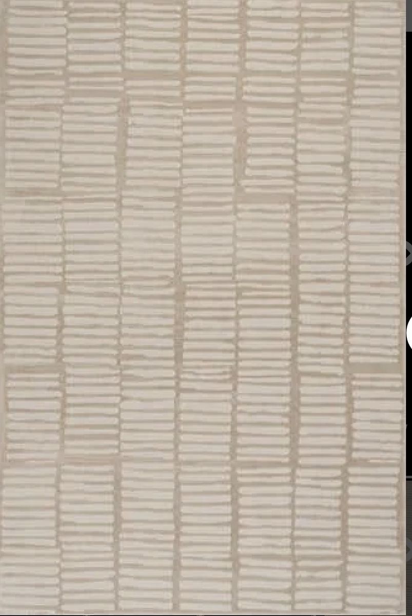 New. 9x12 Modern Abstract Block Pattern Area Rug in Beige and Cream