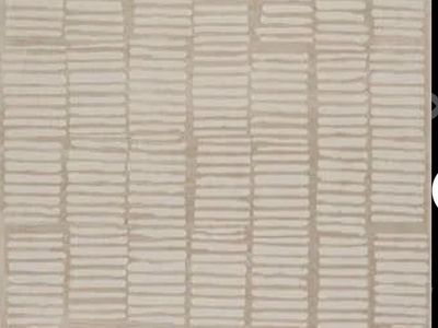 New. 9x12 Modern Abstract Block Pattern Area Rug in Beige and Cream