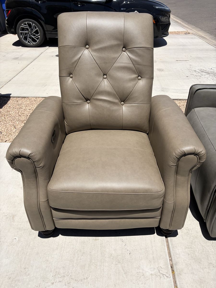 Brown Leather Power Recliner