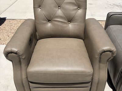 Brown Leather Power Recliner