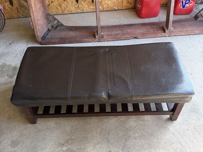 Leather Ottoman