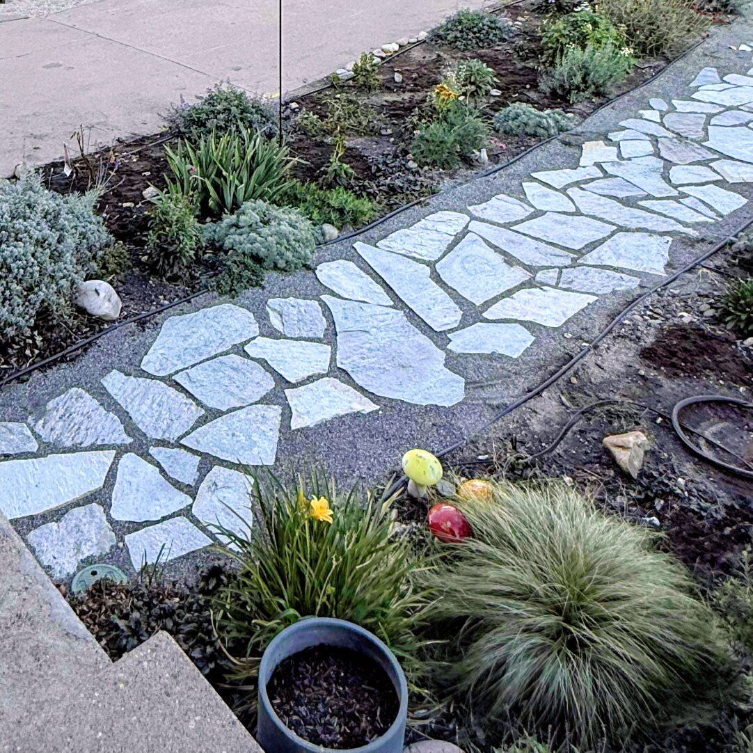 silver 2" flagstone