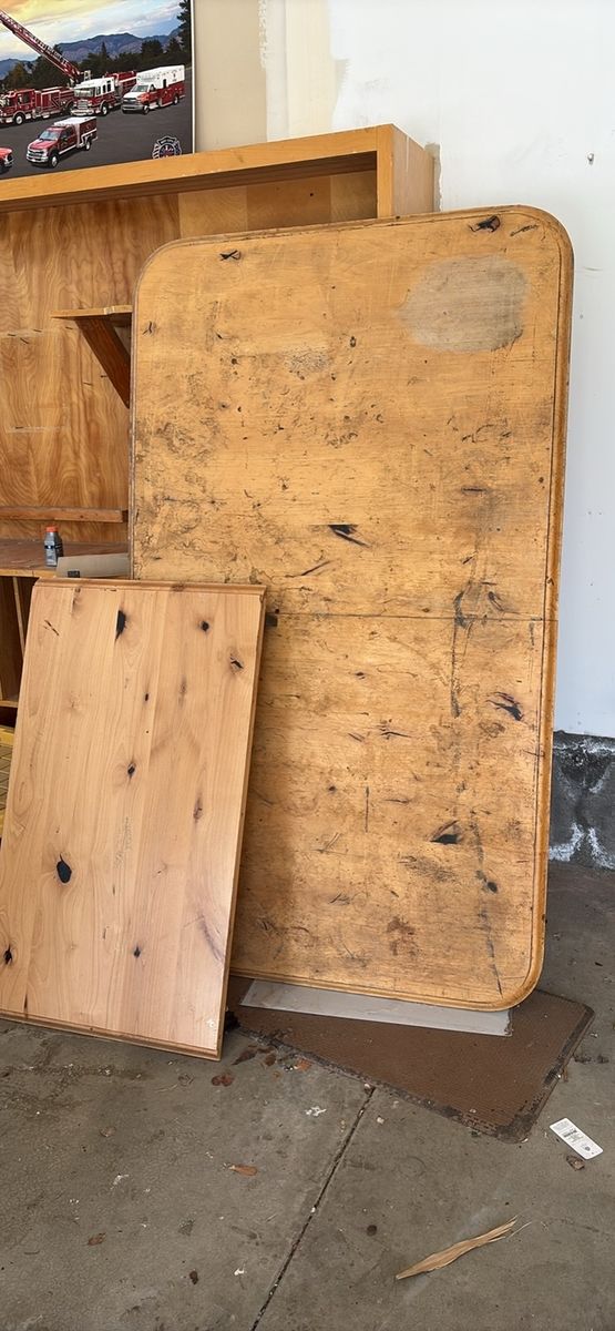 Solid wood Table project. 8’ total length.