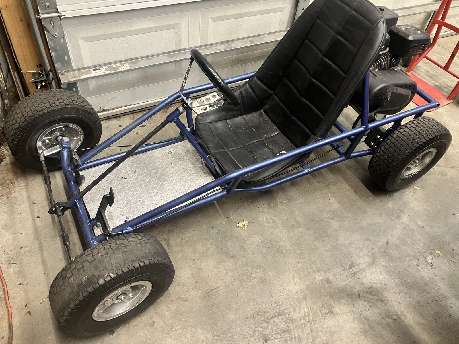 Custom Built Blue Go-Kart roller frame no engine