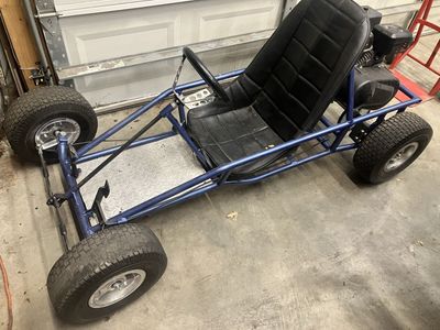 Custom Built Blue Go-Kart roller frame no engine