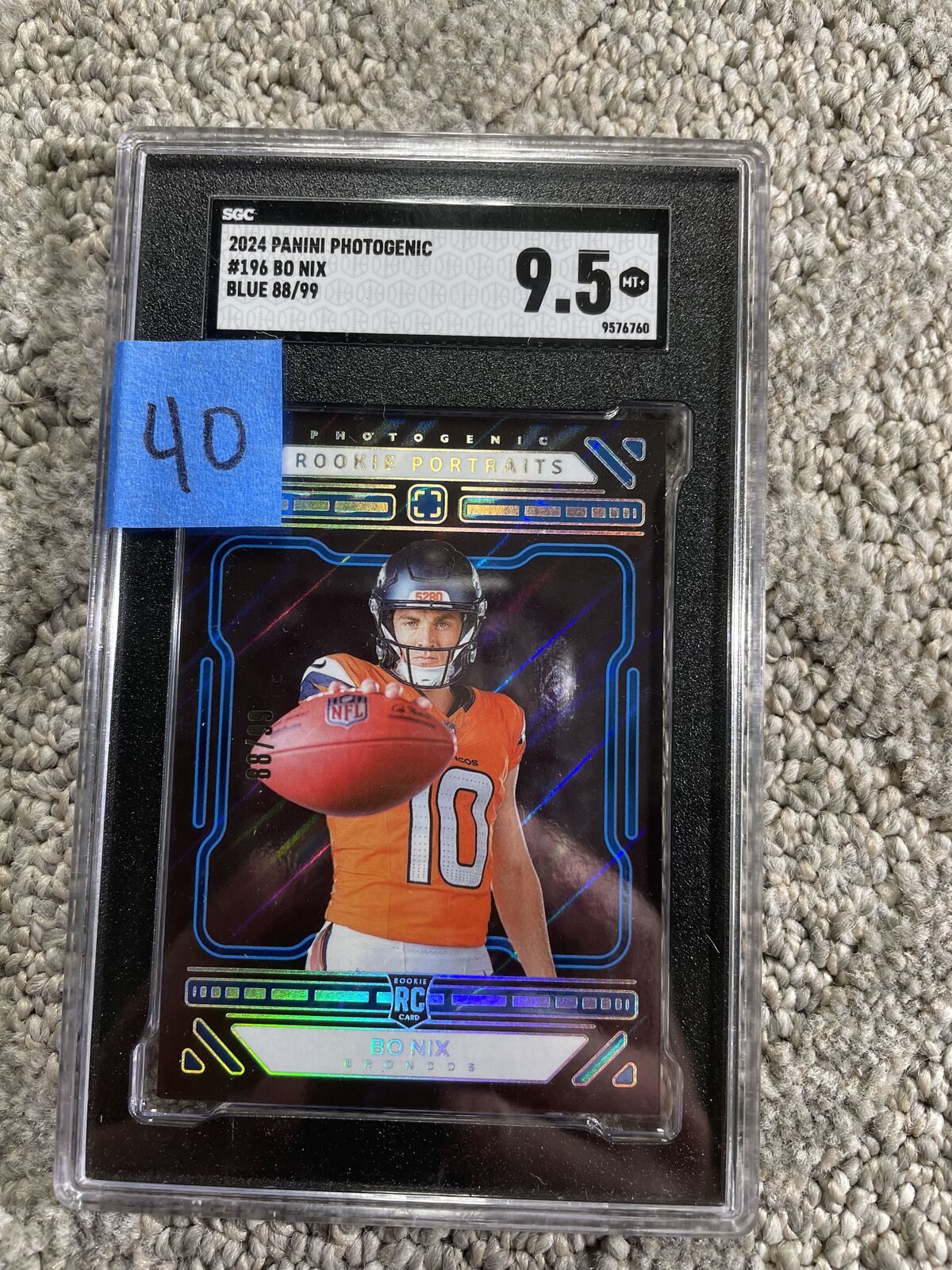 Bo Nix Denver Broncos graded slabs $40-