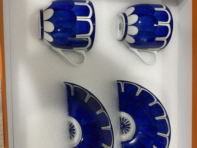 Hermes Bleus d'Ailleurs Breakfast Cup Set