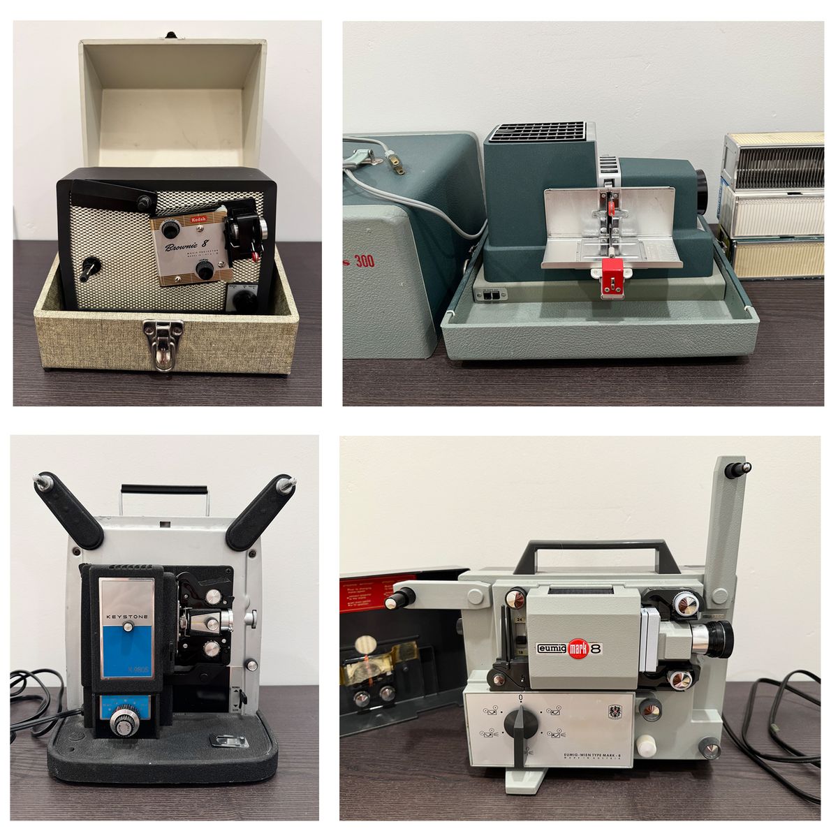 Vintage Film Projector Lot (4 Projectors) – Argus, Keystone, Brownie, Eumig