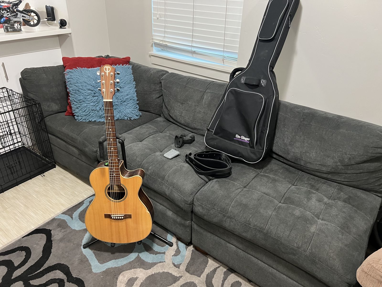 Teton STG150CENT Acoustic-Electric Guitar + Padded Gig Bag — $225 OBO