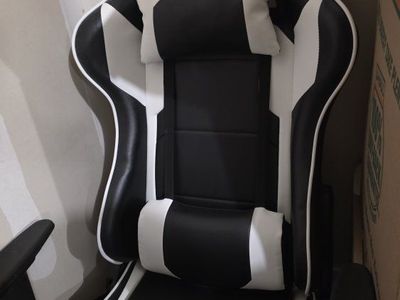 S-Racer Gaming Chair Black and White Ergonomic Office Chair