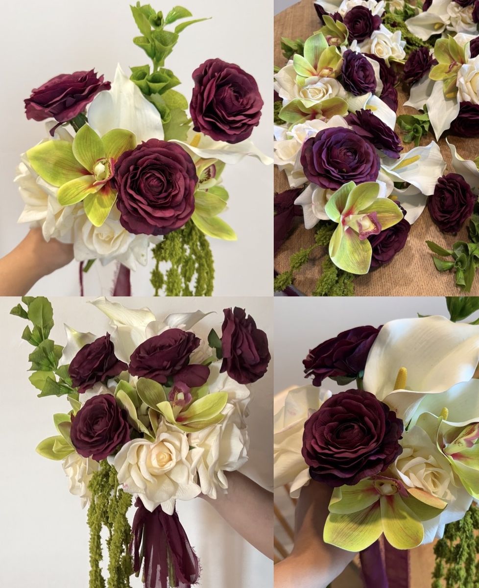 7 Faux Real Touch Bridal and Bridesmaid Bouquets