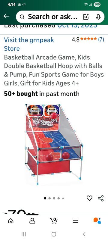 New in Box! Indoor Basketball Arcade Game