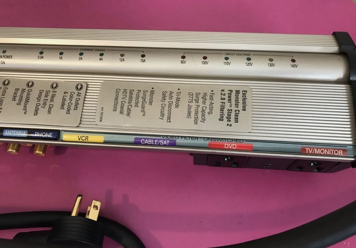 Monster PowerBar 1100 Home Theater Surge Protector Power Conditioner