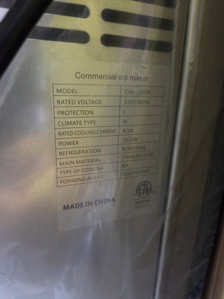 Commercial Ice Maker Model CIM-2100F Stainless Steel
