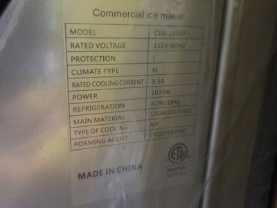 Commercial Ice Maker Model CIM-2100F Stainless Steel