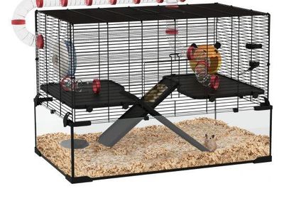 PawHut Multi-Level Small Animal Cage Hamster Habitat D51-417V01BK New in Box
