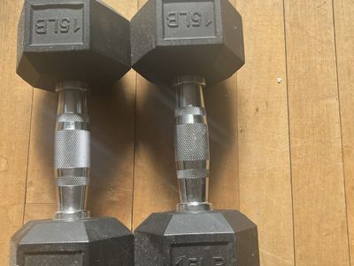 15 Lbs Hex Dumbells