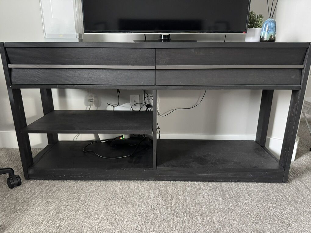 Modern Black Credenza Cabinet Sideboard