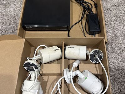 Sannce Network Video Recorder 1TB & 4-Camera Security System - Used Home Surveillance Kit