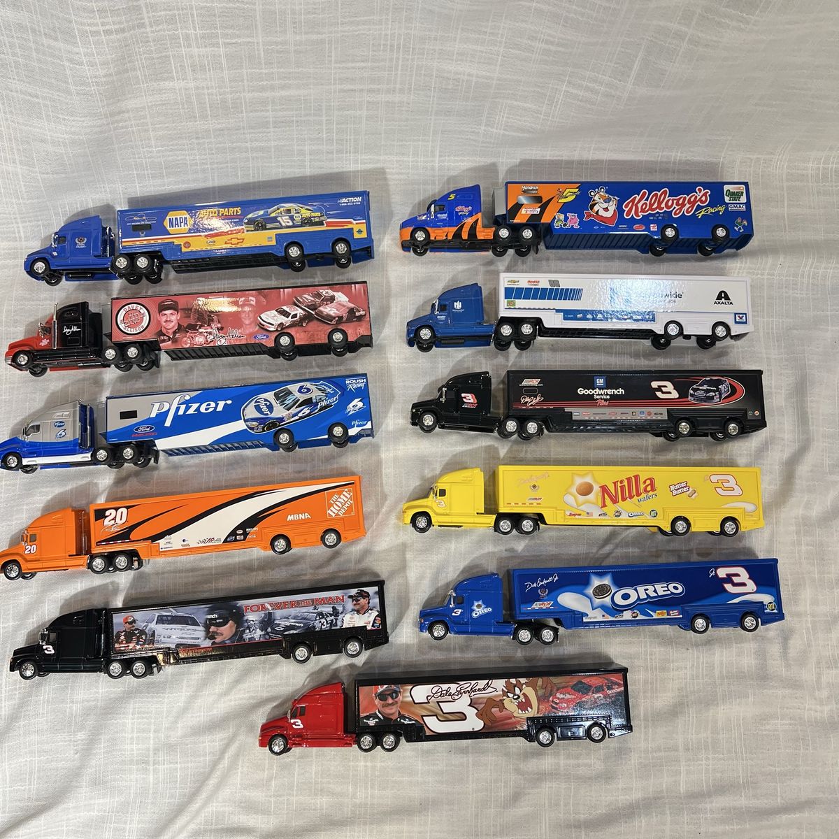 Lot of 11 NASCAR Semi Truck Transport Diecast Collectibles Dale Earnhardt