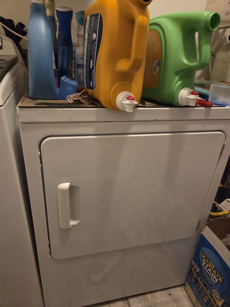 GE White Electric Dryer with 4 Heat Settings - Used