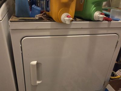 GE White Electric Dryer with 4 Heat Settings - Used
