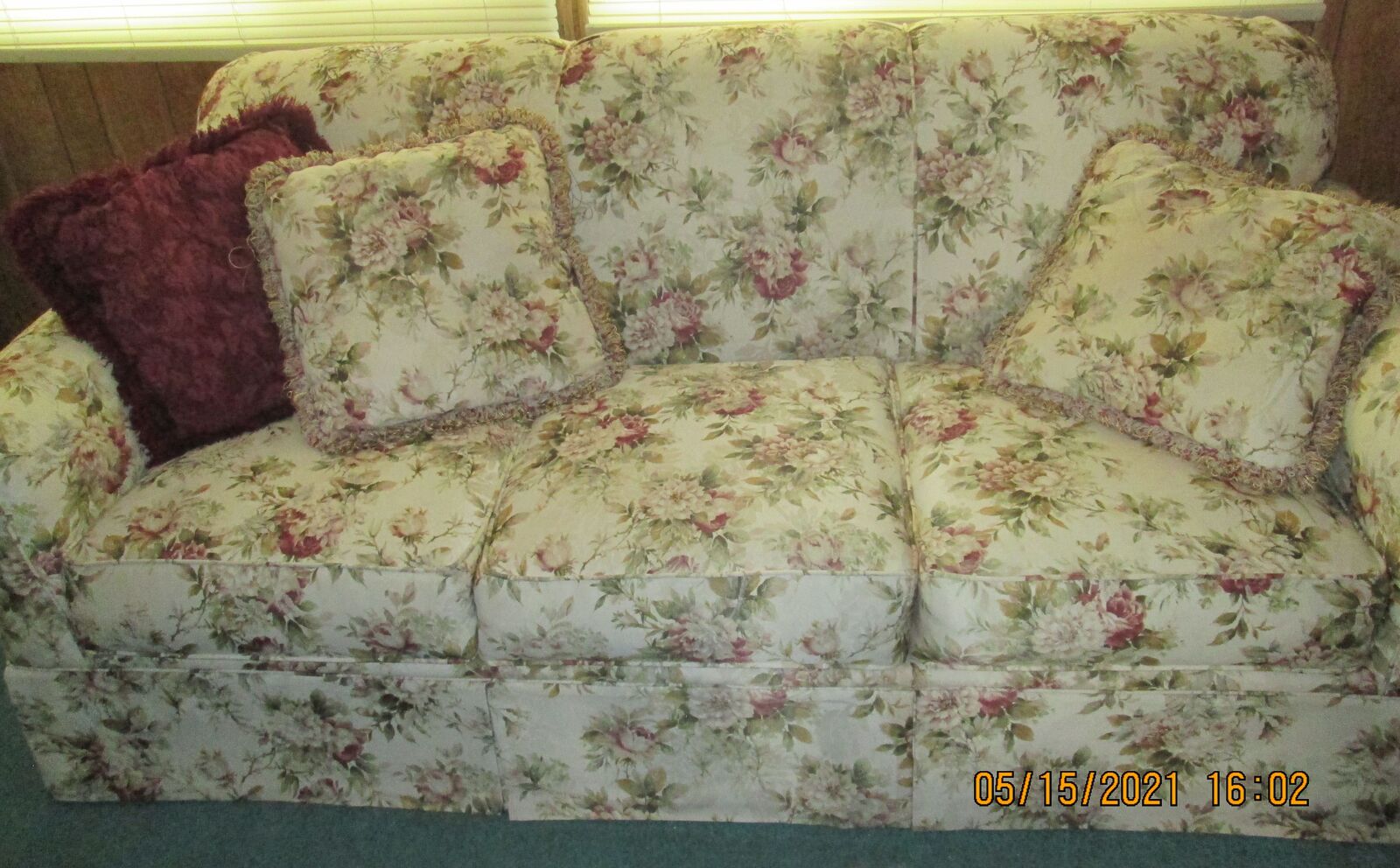 6' Couch, Floral Print-REDUCED Or Best Offer