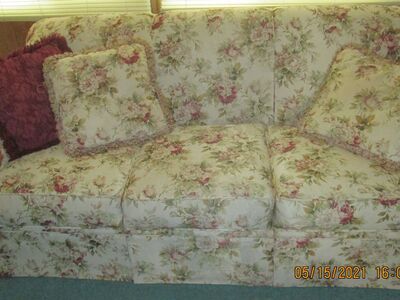 6' Couch, Floral Print-REDUCED Or Best Offer
